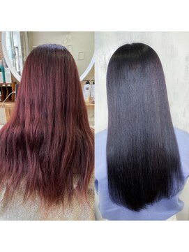 アンフィサンクミル 銀座(AnFye cinq mille) ブリーチ毛縮毛矯正