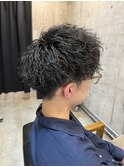 短髪ツイストパーマ