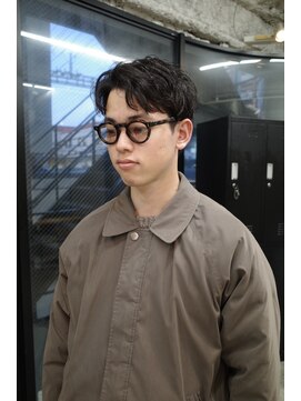 スレイ 西宮(SLAY) 波巻きハイライトアップバングツーブロックマッシュ