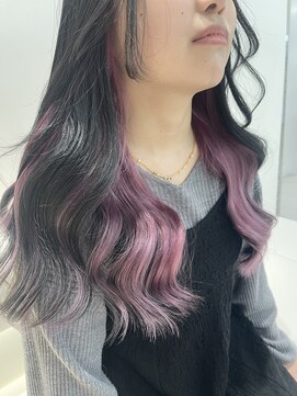 アールプラスヘアサロン(ar+ hair salon) インナーカラーピンク
