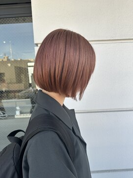 セプト 天神大名(SEPT.) ピンクベージュ　丸みボブ　レイヤーボブ　髪質改善カラー