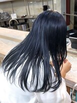 ヲタク(wotaku.)&nbsp;ネイビーブルー透明感カラーくすみカラーブルーブラック艶髪