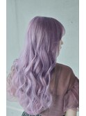 プルエクステ/エクステ付けたままカラー/ラベンダーアッシュ