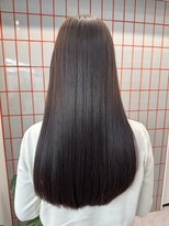 ペレ 栄 アネックス(PELE栄ANNEX)&nbsp;韓国 くびれロング レイヤー ワンホンヘア 小顔前髪