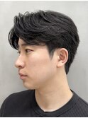 センターパートメンズニュアンスパーマ