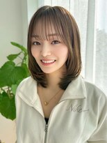 モナザスカイ 栄(MONA the SKY)&nbsp;【MONA】ミディアムレイヤー/シフォンベージュ/ほうじ茶ラテ