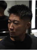 MEN'S/アップバングショート×フェード/短髪