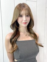 アルバム 池袋(ALBUM)&nbsp;くすみベージュオリーブカラー秋色透明感カラー_F20476
