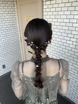 フェリーチェ 六本木店(Felice)&nbsp;編みおろし　結婚式　参列ヘア　パール