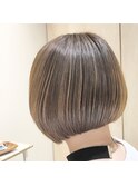 鹿沼で唯一本格ヘッドスパが出来る美容室　シンプル前下がりボブ