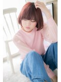 髪色にポイント☆シンプルボブb