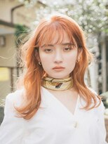 キラ 渋谷(KILLA)&nbsp;アプリコットカラーで遊ぶ透け感ロング！