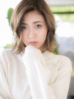 エヌアンドエー 草加店(N&A)&nbsp;かきあげバング×鎖骨ミディアムスタイル