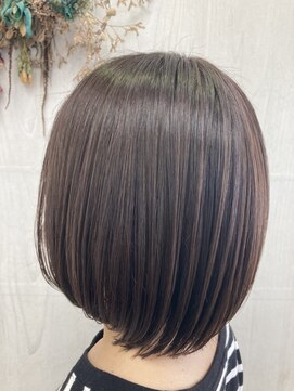 プランタン(Printemps) ナチュラルモードボブ大人ボブ大人可愛いボブハイライト