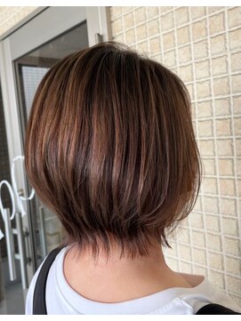 ヘアサロン アプリ(hair salon APPLI) 『 ウルフショートスタイル☆　オレンジブラウンの暖色透明感 』