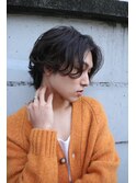 センターパート男子