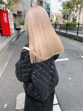 ペレ 渋谷(PELE) Y190_ブロンドベージュ ブリーチ2回~