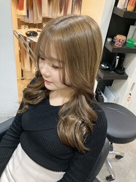 ラフ 難波店(LAFF) #黒髪#ボブルフ#ネビージュ#小顔#ワンレン