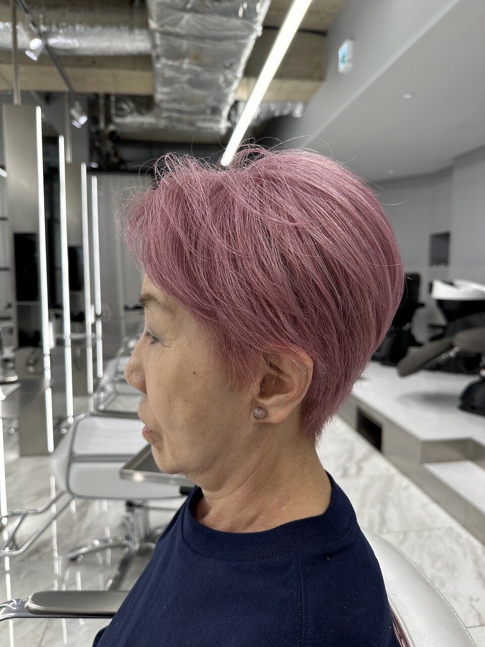 ミセス/ピンクベージュ/ベリーショート［新宿/ショートヘア