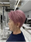 ミセス/ピンクベージュ/ベリーショート［新宿/ショートヘア］