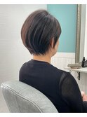 大人可愛い30代40代50ショートボブショート丸みショート