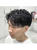 メンズセンターパート/メンズパーマ/ニュアンスパーマ