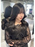 コリアン ブラック×レイヤーカットで韓国大人女子♪