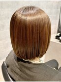 ボブ×縮毛矯正