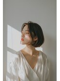 ボブ/シアーグレージュ/ハイライト【lana hair/新宿】