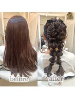 アス(Asu)&nbsp;結婚式ヘアセット　変形ツインポニー