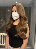 ゆるふわ巻きスタイル×イエローベージュ
