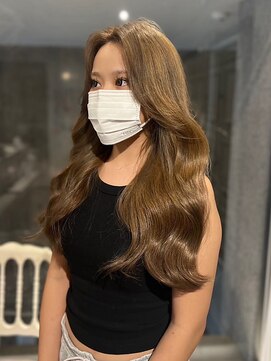 クレビア 名古屋(CreBiA) ゆるふわ巻きスタイル×イエローベージュ