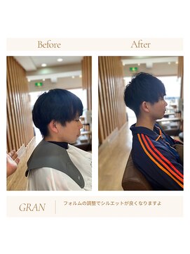 グランバイ アトリエドングリ(Grand × AtlierDonguri) お客様髪質改善データ1822（ツーブロックショート）