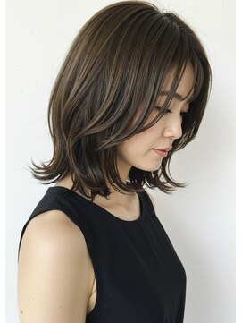 アントワープトーキョー(antwerp TOKYO) 30代40代50代外ハネミディアムレイヤー髪質改善酸性ストレート