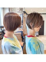 バンプ ギンザ(BUMP GINZA) 30代40代50代大人ショート髪型丸顔前髪なし似合わせ 安