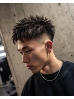 アンサ 小倉店(ANSA) ラフ束感スパイキーショート×フェード