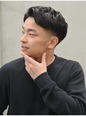 ビジネスマンヘアナチュラルツーブロックニュアンスパーマメンズ