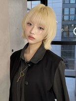ノアル 大宮店(NOAHL)&nbsp;レイヤーボブ／ブロンド／ブリーチ／ダブルカラー　M