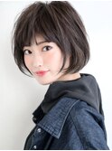 ふわ軽ショート×Wバング☆かわいいナチュラル 小顔ショートボブ
