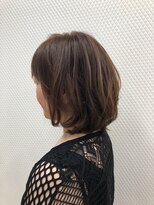 クオリス 上福岡店(QUALIS)&nbsp;ミディアムグラボブ/デジパーマ/抜け感/無造作パーマ/30代40代