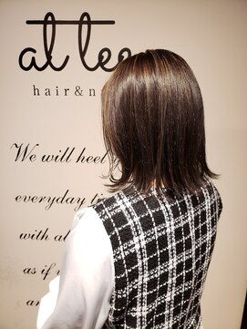 アットティー 金沢文庫(at tee...) バレイヤージュ×切りっぱなしボブ(金沢文庫/金沢八景)