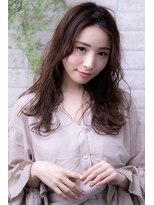 ヘアーアートシフォン 池袋西口店(Hair art chiffon)&nbsp;イヤリングカラーショコラベージュラベージュストカール抜け感