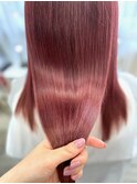カシスピンク×髪質改善トリートメント