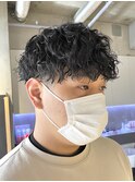 ツイストスパイラルパーマ/刈り上げツーブロック/メンズパーマ