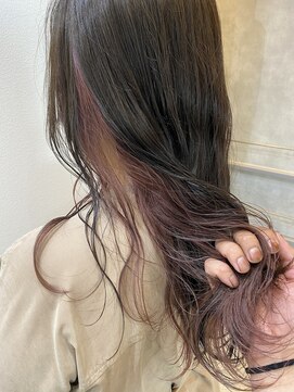 ヴィム ヘアー 宜野湾店(VIM hair) 耳かけ大人かわいいモーヴカラー艶カラー30代40代50代