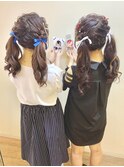 双子ヘアセット //  ☆ ふわふわ編み込みツインテール ☆