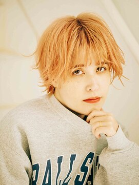 エクファ ヘア リゾート 大津 瀬田店(ex-fa hair resort) 【瀬田　ハイトーンショート】ミルクティーベージュ×ショート