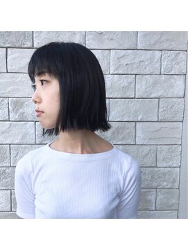 ヘアラボコイル(Hair lab coil) 【HairLab.coil】切りっぱなしボブ×ダークカラー