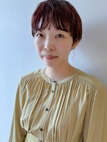 ハルフウェイ(haLfway)&nbsp;ショートパーマ＊レッドオレンジ