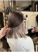 ハイトーンインナーカラー×暗髪スタイル